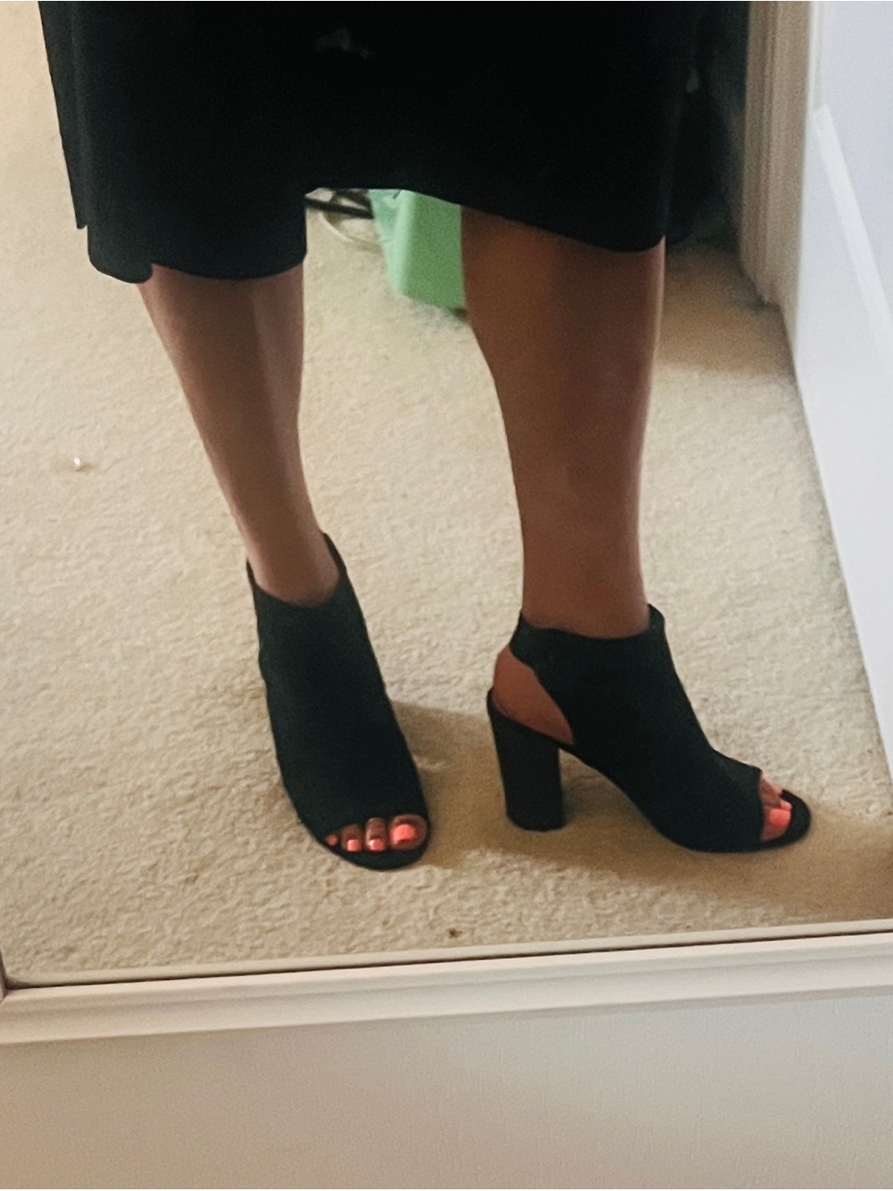 Kohl's Women's Black Open-Toe Block Heel Sandals